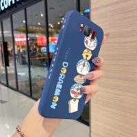 Yiเวปไซต์เคสโทรศัพท์สำหรับ Samsung S8 Plus,เคสซิลิโคนกันกระแทกเคสขอบสี่เหลี่ยมเคสโทรศัพท์ด้านข้างแมวลายการ์ตูนโดเรม่อน