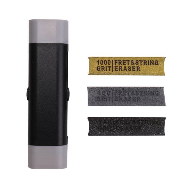 fret-erasers-kit-for-guitar-fret-polishing-cleaner-frets-polish-tools-guitar-string-rust-remove-pen-100-amp-400-amp-1000grit