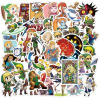 AAA50ชิ้นส่วนของสติ๊กเกอร์กราฟฟิตี Zelda Legend กระเป๋าเดินทางกระเป๋าลากมอเตอร์ไซค์สติกเกอร์กันน้ำแล็ปท็อป