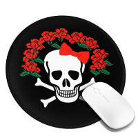 Skull And Roses Round Mouse Pad