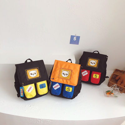 Little Bear Backpack for kids Student kindergarten Large Capacity Fashion Personality Multipurpose Female Bags
