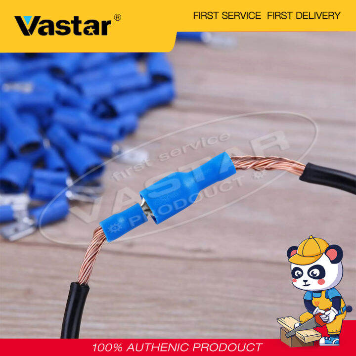 Vastar FDFD2-250 16-14AWG Male and Female Kit Insulated Spade Wire ...