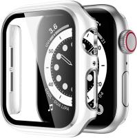 กระจก + ฝาปิดสำหรับนาฬิกา Apple เคส44มม. 40มม. 45มม. 41มม. 42มม. 38มม. กันชน + ปกป้องหน้าจอ IWatch Series 3 4 5 6 SE 7