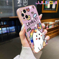 Jjlingji เคสสำหรับ OPPO Find X3ค้นหาเคส X3โปรการ์ตูนสียูนิคอร์นนำโชคเคสดีไซน์ใหม่ขอบสี่เหลี่ยมเคสมือถือบางลายเคสฝาปิดเลนส์กล้องปกป้องเคสนิ่มกันกระแทก