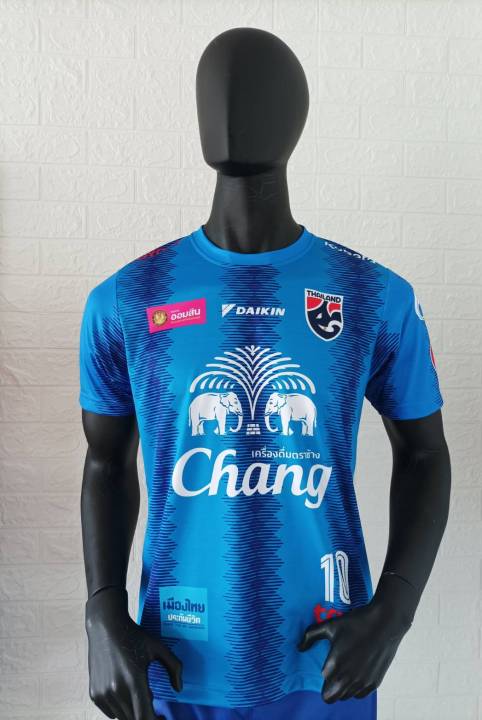 เสื้อซ้อมฟุตบอลทีมชาติไทย-พิมพ์ลายทั้งตัว-สีน้ำเงิน-ร้านบอลไทย-ballthaifc-sport