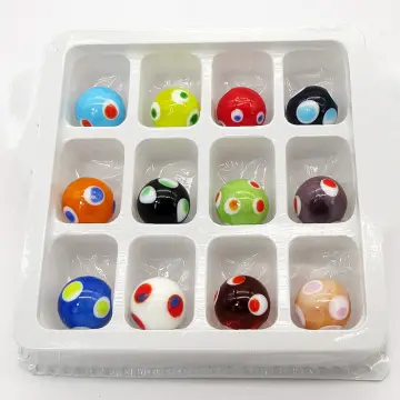 5Pcs 25MM Colorful Glass Marbles Kids Marble Run Game Marble Solitaire Toy  Accs Vase Filler & Fish Tank Home Decor Canicas