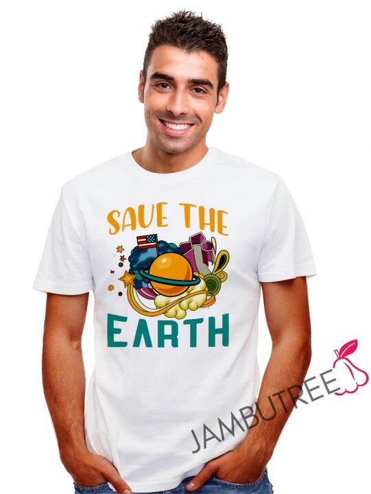 Jambutree Save The Earth Day Environmental Stop Global Warming Unisex Graphic T Shirt Streetwear