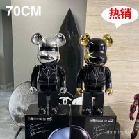 {ขายดี} บล็อกตัวต่อ Bearbrick Violent Bear ชุบไฟฟ้า 1,000% ขนาดใหญ่ สําหรับตกแต่งห้องนั่งเล่น E65B