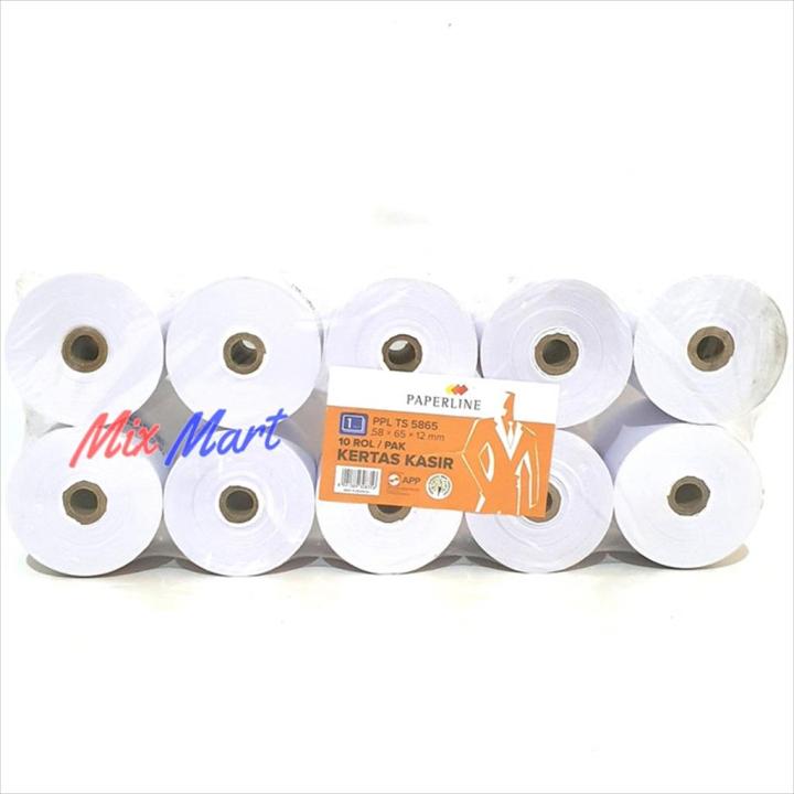 Kertas Struk Kasir Paperline 58 X 65 X 12 Mm Hvs Telstruk 1 Ply