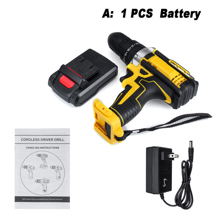 48v-3-in-1-cordless-drill-dual-speed-electric-screwdriver-18-2-torque-power-driver-with-12pcs-rechargeable-lithium-ion-battery