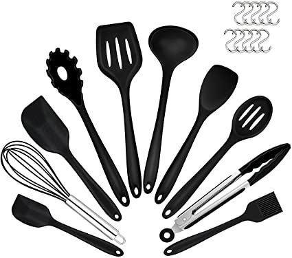 White Silicone Cooking Utensils Set Non-stick Spatula Shovel