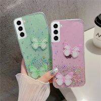 Nancy Electron】เคสแบบนิ่มใสลายดาว A24 3D,เคสครอบโทรศัพท์ผีเสื้อ A73 A33 Samsung A14 A52 A34 A54 A04