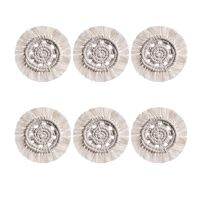 6 Pcs Coasters for Drinks Absorbent Woven Coasters Set with Tassels Coffee Aromatherapy DéCor Heat Protection Mat