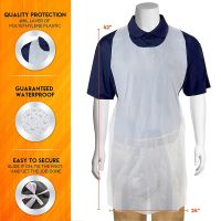 【CW】 100pcs/set Disposable Cleaning Apron Transparent Use Aprons Men