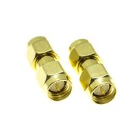 1X Pcs SMA Male To SMA Male Plug Cable Antenna Connector Socket Dual Male Gold Plated Brass Straight Coaxial RF Adapters