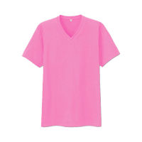 Tatchaya เสื้อยืด คอตตอน สีพื้น คอวี แขนสั้น Pink (สีชมพู) Cotton 100%