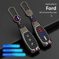 Zinc Alloy Car Remote Smart Key Case Cover Shell For Ford Fiesta Focus 3 4 Mondeo Ecosport Kuga Focus ST Protector Accessories