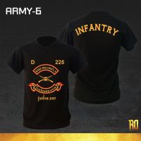 ARMY-6 เสื้อซับในทหารแขนสั้นทหารราบ คอกลมเเละคอวี