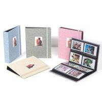 【CW】 3 inch Photo Album Book Cotton Hemp 208 Pockets Picture Storage Photocard Holder Design for Business Card