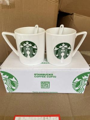 ถ้วย Starbucks แก้วใหม่สร้างสรรค์ความจุขนาดใหญ่ถ้วยเซรามิกนอร์ดิกกล่องของขวัญถ้วยที่มีฝาปิดถ้วยกาแฟคู่