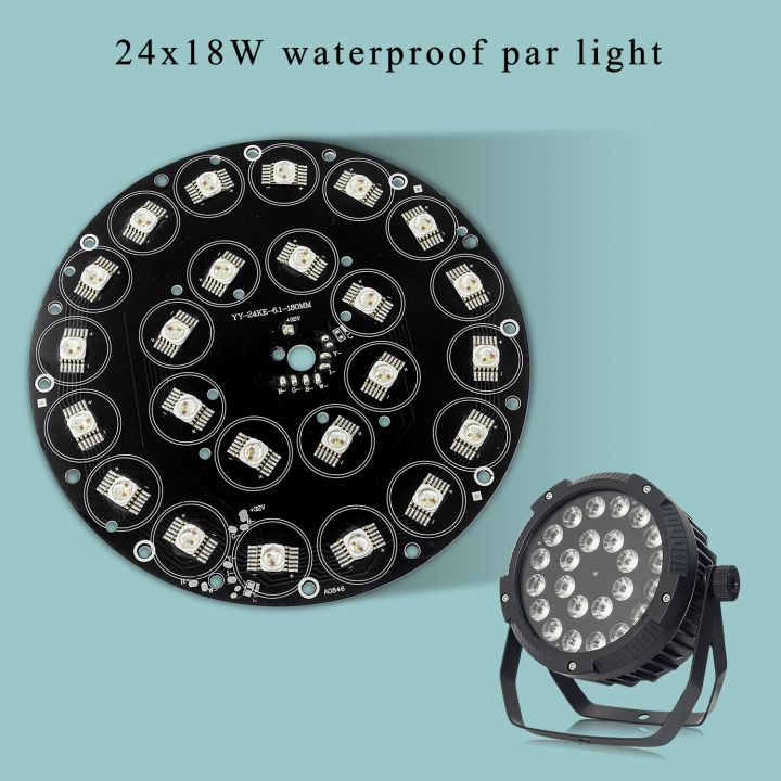 18x1-8w-หลอดไฟ-rgbwa-uv-6in-1บอร์ดควบคุมไฟ-led-18x12w-rgbw-4in1-led-หลอดไฟวอร์มไวท์ที่หรี่ได้ลูกปัด18x15w-rgbwa-5in1อลูมิเนียมไฟเวทีพาร์64แหล่งกำเนิดแสง