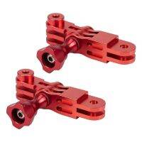 ✠☜ 2X CNC Aluminium Alloy Three-Way Pivot Arm Mount Adapter For GOPRO Hero 1 2 3 3 4 5 Session/Xiaomi Yi/SJ Red