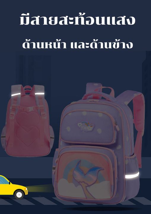 กระเป๋านักเรียน-เด็กผู้หญิง-กันน้ำ-ไปโรงเรียน-สะพายหลัง-เหมาะสำหรับ-3-6-ปี-กระเป๋านักเรียนหญิงลายน่ารัก