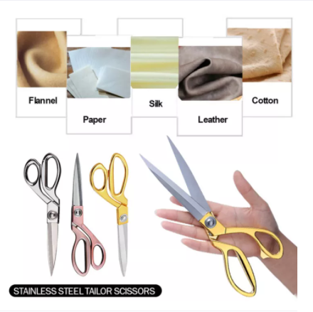 Fabric Scissors Professional 10 inch Heavy Duty Scissors Shears Leather Sewing  shears for Tailoring Dressmakers Office Crafting - AliExpress