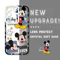 Casing Ponsel เคสมิกกี้ลายการ์ตูน Vivo V27 5G V27 Pro 5G ของแท้กันกระแทกปลอกอ่อนเคสมือถือใสสำหรับคลุมทั้งหมด