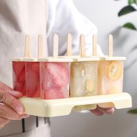 Ice Cream Mold Ice Cube Tray DIY Home Dessert Popsicle Molds With Sticks Freezer Juice Popsicle Mold Holder Barrel Maker Mould