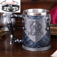 2019 Mug King In The North Stainless Steel &amp; Resin 3D Coffee Beer Cup Drinkware Pub Bar Decoretion