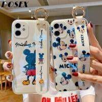 【16- digits】เคส Iphone สำหรับ13 12 11 Pro Max Mini X Xr Xs 7 8 Plus ฝาครอบ Se2 Disney Mickey พร้อมสายคล้อง Blu Ray Soft ซิลิโคนสำหรับเด็กผู้หญิง