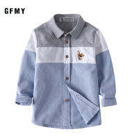 GFMY 2020 Spring 100 Oxford Textile Cotton Full Sleeve Embroidery Pattern Boys Shirt 3T-12T Splice Kid Casual Clothes 9012