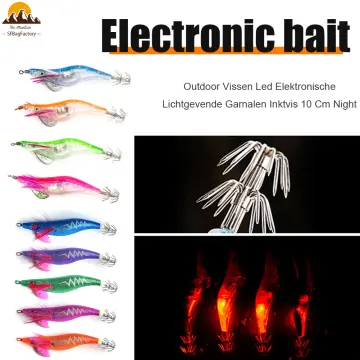 Flashing LED Fishing Lure Flash Light 10cm Minnow Luminous Squid
