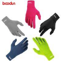 Boodun Thermal Lycra Autumn Winter Cycling Full Finger Gloves Luvas de Bicicletas Outdoor Sport MTB Touch Screen Long Mittens