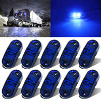 202110PCS Blue LED Side Marker Light Camping Trailer Truck Lamp Waterproof 12V-24V Auto Warning Light For Car Accessories