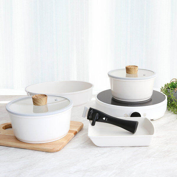 Germany Nowa Cookware 6 Set (+Gift Egg Roll Square Frying Pan) IH HotPot patent handle Induction