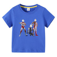 Ultraman Kid S Short-Sleeved Tops BaBy Lesure Summer 100% Cotton Tshirt With Light Boys Girls Lesure