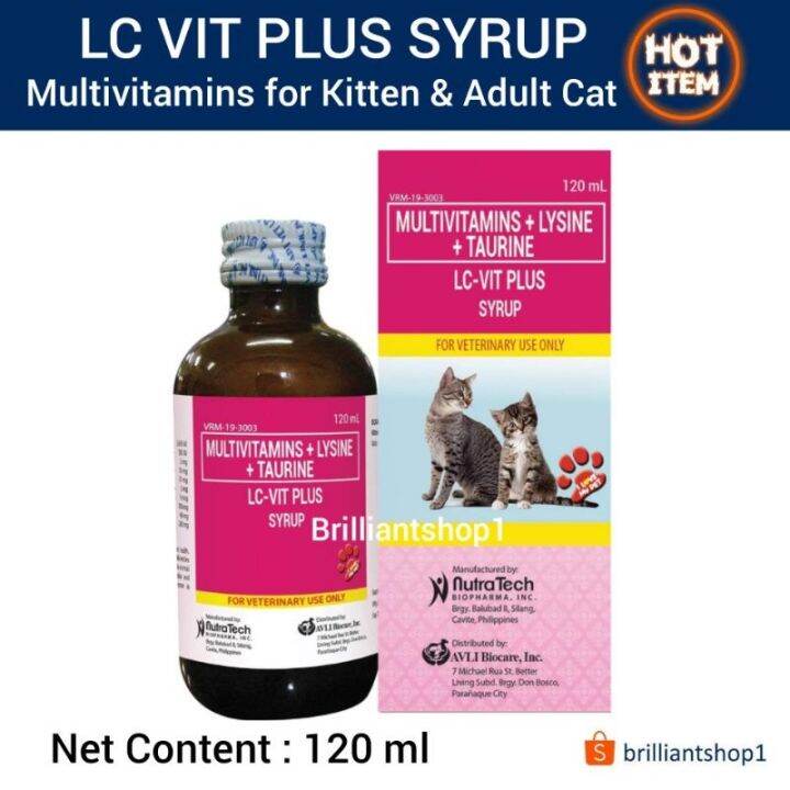 LC VIT PLUS SYRUP MULTIVITAMINS FOR KITTEN ADULT CAT (120ML) Lazada PH