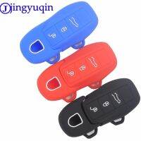 ☜۩ jingyuqin 3 Buttons Remote Silicone Key Fob Cover Case Holder Sticker For Porsche Boxster Cayman Macan Panamera Cayenne 911