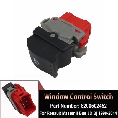 ▧◘◇ 8200502452 Hight Quality Passenger Power Window Single Switch Fit For Renault Master 2 Mk3 Movano MK2 8200199518 Auto Parts