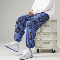 Harajuku Style Korean Men Wide Leg Pants 2021 New Printed Men Joggers Sweatpants Overalls Men Printed Streetwear Harem Pants