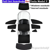 【hot】▦  Privacy Set Sunshade Tesla Y 2023 Glass Roof Car Window Cover Sunroof UV Shield Shading Camping