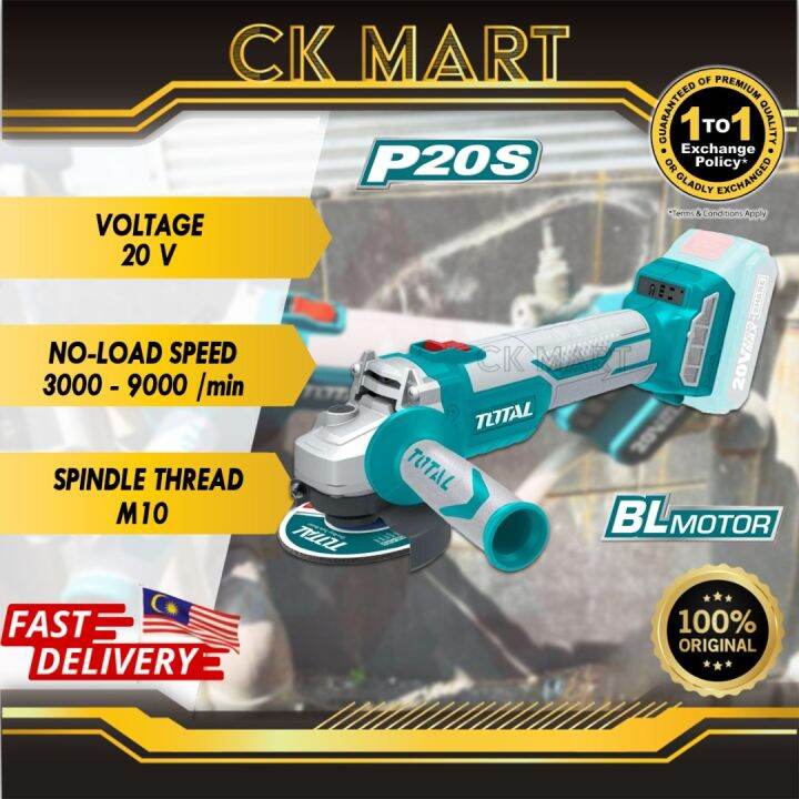 *NEW* Total Liion Cordless Angle Grinder Speed Control 20V TAGLI1002