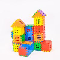 23New 160Pcs/Set DIY Puzzle House Building Blocks Plastic Insert Building Block House Group Assembled Education Toy Childen Gift
