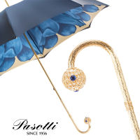 Luxury Blue Dahlia Umbrella, Double Cloth