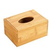 Bamboo Tissue Box Holder Storage Paper Box Tissue Box Cover Car Wood Napkins Hol