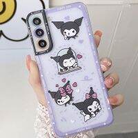 {OLI STUDIO}อะนิเมะ Sanrio Kuromi CartoonPhone สำหรับ SamsungS21 S20Note20 ULTRL 5G A80 A51 A71 A82นุ่มกรณีของขวัญ