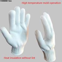 BBQ Kitchen Oven Gloves 200 Degree High temperature Resistant Gloves Oven Mitts Knitting Heat Insulation Workshop Mould Gloves