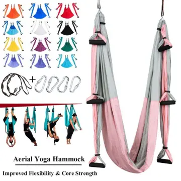 6 handle Anti-Gravity yoga hammock fabric Yoga Flying Swing Traction Device  Yoga hammock set Equipment for Pilates body shaping